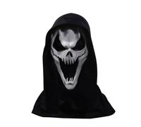 Scream Face Shield | Costume de cri fantôme pour homme - Costume fantôme, respirant - Salle de vœux - Visière d'Halloween - Crier merch pour hommes, femmes performance théâtrale