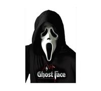 Scream Masque Ghost - Horreur - Accessoire Adulte - Taille Unique - Noir - Caricature - Plastique - Unisexe - Adolescents (14+)