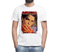 Scream Movie Billy Loomis Skeet Ulrich T-Shirt Blanc Classique Homme Col Rond Manches Courtes Medium
