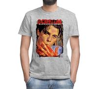 Scream Movie Billy Loomis Skeet Ulrich T-Shirt Gris Classique Homme Col Rond Manches Courtes Medium