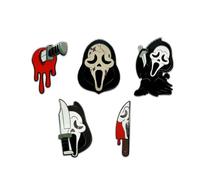 Scream Présentoir Pin's Set Ghost Face 9 cm (5), taille unique, Polychlorure de vinyle, Agate