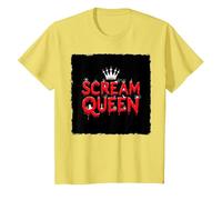 Scream Queen : royauté effrayante d'halloween pour Les Fans d'horreur T-Shirt, Enfant, Citron, 12 Ans