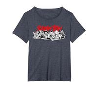 Scream Team, Films d'horreur T-Shirt, Femme Grandes Tailles, Bleu Chiné, 5X