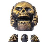 Scream Whistle, Screaming Skull Whistle, Resin Horror Prank Novelty Skeleton with Strange Noise, Halloween Keepsake for Adults and Kids Supplies,6x7.4x5.8cm