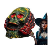 Scream Whistle, Screaming Skull Whistle, Resin Horror Prank Novelty Skeleton with Strange Noise, Halloween Keepsake for Adults and Kids Supplies,6x7.4x5.8cm
