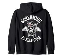 Screaming is Self-Care Dark Humour Femmes Mamans Funny Scream Sweat à Capuche