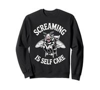 Screaming is Self-Care Dark Humour Femmes Mamans Funny Scream Sweatshirt