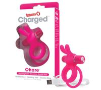 Screaming O Ohare - anneau vibrant lapin rechargeable (rose)