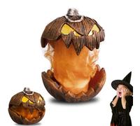 Screaming Pumpkin Head,Lifting Scary Light Up Pumpkins Lights and Extendable Talking Mouth,Scary Lifting Halloween Decoration, Halloween Glowing Pumpkins, for Living Room Window Door Garden (Latex)