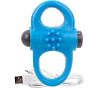 Screaming'o Double Cockring Vibrant Bleu 2 Faces/10 Vitesses Waterproof Rechargeable USB