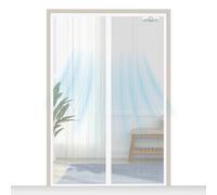 SCREEN DOOR Moustiquaire Porte Fenetre 140x225cm | Moustiquaire Haute Qualité, Protection contre les Insectes, Installation Facile - Blanc