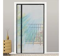 SCREEN DOOR Moustiquaire Porte Fenetre 160x195cm | Moustiquaire Réversible à Ouverture Gauche/Droite, Accès Facile, Protection contre les Insectes - Noir