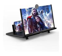Screen Enlarger, 16 Inch Portable 3d Hd Folding Amplifier Screen For Watching Videos On All Smartphones (Black)