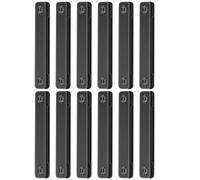 Screen Magnets, Set of 12 Adhesive Magnet Strips, 3.03x0.51x0.31inch, Strong Hold with Easy Peel Backing, Ideal for in Nursery, Apartment, Living Room, RV, Garden, Attic, School, Black/White