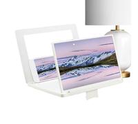 Screen Magnifier for Cell Phone - 12 inch Projector Amplifier, 3D HD Adjustable Angle Smartphone Magnifier with Mirror and Foldable Stand for Movie Video TV Game Viewing Entertainment Use