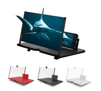 Screen Magnifier for Smartphone, Screen Magnifier Newest Version, 3D Pull-Out HD Screens Phone Projector, for Watching Movies Playing Games, Supports All Smartphones (Black,10in)