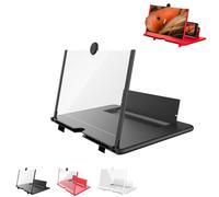 Screen Magnifier New Version, 2025 Upgrade Mobile Phone Magnifier, Pull-Out Mobilephone Screen Magnifying Stand, 10/12 inch HD Mobile Phone Amplifier for Watching Movies Video (Black,10Inch)