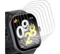 Screen Protector Compatible For Xiaomi Redmi Watch 4, 6 Pieces Tempered Glass Screen Protector, Hd Clear, 9h Hardness, Bubble-Free, Anti-Scratch Protective Film