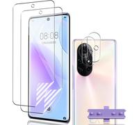 Screen Protector For Huawei Nova 8 5g Flexible Tpu Film 2 Pieces + Rear Camera Protector 2 Pieces, Bubble-Free/Anti-Scratch/Easy To Install For Huawei Nova 8 5g Tempered Glass
