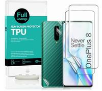 Screen Protector For Oneplus 8 [Pack Of 2], Camera Screen Protector, Back Protection Carbon Fibre Effect, Compatible With Fingerprint Reader