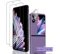 Screen Protector For Oppo Find N2 Flip Flexible Tpu Film 2 Pieces + Rear Camera Protector 2 Pieces, Bubble-Free/Anti-Scratch/Easy To Install For Oppo Find N2 Flip Tempered Glass
