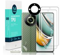 Screen Protector For Realme 11 Pro 5g/11 Pro+ 5g, With 2 Flexible Tpu Film, 1 Camera Lens Protector, 1 Carbon Fiber Film [Fingerprint Reader, Easy To