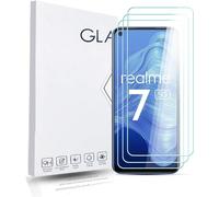 Screen Protector For Realme 7 [3 Pieces] High Quality 9h Tempered Glass Scratch Resistant Screen Protector User-Friendly Anti-Bubble Easy To Install 3d Support