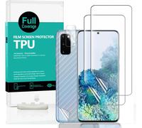 Screen Protector For Samsung Galaxy S20 5g [Pack Of 2], Camera Screen Protector, Back Protection Carbon Fibre Effect, Compatible With Fingerprint Reader