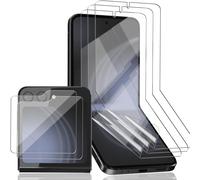 Screen Protector For Samsung Galaxy Z Flip 6, Z Flip 6 Flexible Tpu Film And Z Flip 6 Glass Outdoor Screen Protector [3+2 Pieces] Hd Clear Film Protection Film For Galaxy Z Flip 6