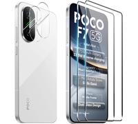 Screen Protector For Xiaomi Poco F7 Tempered Glass, 2+2 Camera Protection And Glass Protection Film, 9h Hardness, Anti-Scratch
