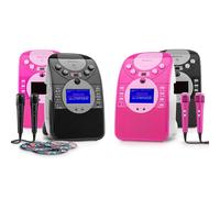 ScreenStar Chaîne karaoké caméra CD USB SD MP3 + 2 micros +3 CD+G -rose