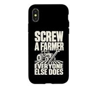 Screw A Farmer, Tout Le Monde Fait Un Jeu de Mots sur Tractor Farm Coque pour iPhone X/XS