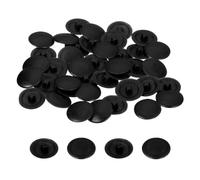 Screw Covers Caps, 160PCS Cap, 12mm Waterproof Plastic Decorative for Phillips Cam Lock Nuts Self-Tapping Screws, Red(Black)
