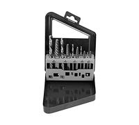 Screw Extractor Drill Bit Set | Left Hand Cobalt Alloy Bolt Remover | British System Stud/Hex Screw/Damaged Fastener Removal | 5 pièces Kit with Metal Case (Black iron box)
