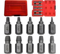 Screw Extractor Set 10pcs Broken Head Screw Hex Socket Bolt Removal Tool EasyOut Stripped Screw Extractor Set for Stripped Round Broken Bolts,Screws,Studs