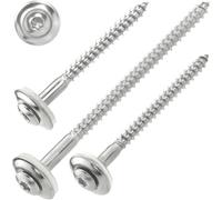 SCREW REBEL Lot de 50 vis étanches 4,5 x 30 mm, en acier inoxydable A2, avec rondelle d'étanchéité EPDM Ø 15 mm TX 20