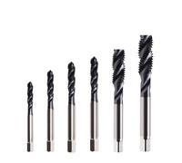 Screw Thread Tap Drill Bits Spiral Flute M2-M16 Coated Machine Tools 5Pcs(Color:M6x1)