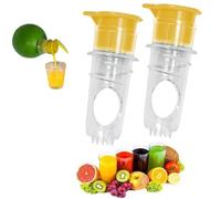 Screw Top Lemon Squeezer, Manual Lemon Mini Squeezer, Lemon Juicer with Built-In Filter Orange Citrus Press, Portable Squeeze Lime for Cocktails, Drinks