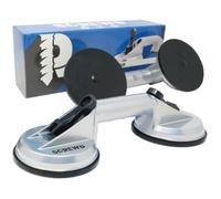 SCREWD Double ventouse pour transporter des objets lourds tels que le verre, les portes, les fenêtres et la tôle - 118 mm de diamètre x 325 mm de longueur - 80 kg de traction