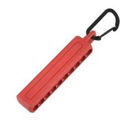 Screwdriver Bit Holder - 10 Hole Bit Storage with Carabiner Clip, Screwdriver Bits Organizer for Drilling Craft Construction Woodworking Projects, Portable Tool Accessory 3.35x0.79 inches