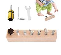 Screwdriver Board for Kids | Preschool Learning Game | Educational Wooden Screwdriver Board Set | for Kindergarten Nursery Home Christmas Birthday