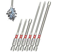 Screwdriver Drill Bits - 6 Piece Strong Magnetic Hex Socket Head Bit Set With Pyramid Shaped Design For Electric Drills And Wrenches, Hexagonal Driver Bits