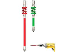 Screwdriver Drill Set, Magnetic Bit Kit, 2.55in Anti Slip Spring Tips, Tough Precision Build, Wear Resistant Grip for Household, Technician, Work, Electrician, Concrete, Metal, Building