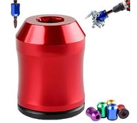 Screwdriver Head Magnetic Ring, Screwdriver Head Magnetic Ring Screw Holder with Anti-Slip Design Removable Coil, Screw holder Universal Magnetizer, for Hex Screwdrivers Power Bits (Red)