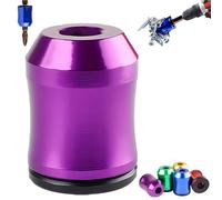 Screwdriver Head Magnetic Ring, Screwdriver Head Magnetic Ring Screw Holder with Anti-Slip Design Removable Coil, Screw holder Universal Magnetizer, for Hex Screwdrivers Power Bits (Purple)