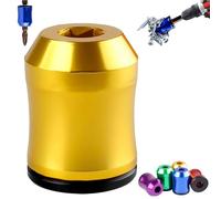 Screwdriver Head Magnetic Ring, Screwdriver Head Magnetic Ring Screw Holder with Anti-Slip Design Removable Coil, Screw holder Universal Magnetizer, for Hex Screwdrivers Power Bits (Yellow)