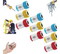 Screwdriver Head Magnetic Ring Three Piece Set, Magnetizer and Demagnetizer Tool Set, 1/4 In/6.35 mm Power Mag Bit Screw Driver Ring for Household and Repairs Mechanics (9 PCS)