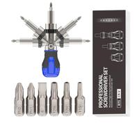 Screwdriver Ratchet - Portable Multi Bit 180 Degree Adjustable, Ratchet Magnetic Screwdriver Set, Pivoting Multi-angle Fasteners Manual Toolkit | Interchangeable Tip Pocket Repair For Compute