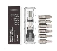 Screwdriver Set - 7 Pack Insulated CRV Steel Magnetic Ratcheting Multi Bit, Portable Switchable Repair Tool | Computer Eyeglass Watch Furniture Car Home Electronic Device DIY Maintenance Project