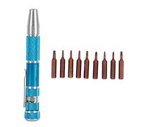 Screwdriver Set | 9 - in - 1 Pen Style Tool for Electronics Repair | PH00 / T5 / SL2.0 Bits for Phones/Laptops/Glasses | Aluminum Alloy Handle, Portable